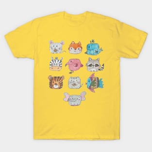 Cute Pack of Funny Animals T-Shirt